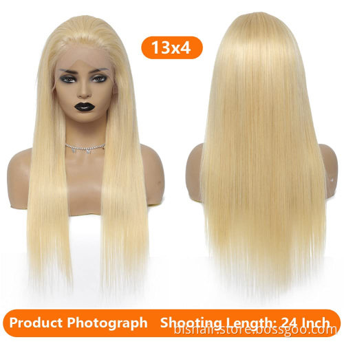 Wholesale Price 613 Front Lace Wig Real Human Hair 13x4 Real Length Blond Real Human Hair Wig 180% Density Brazilian Real Hair